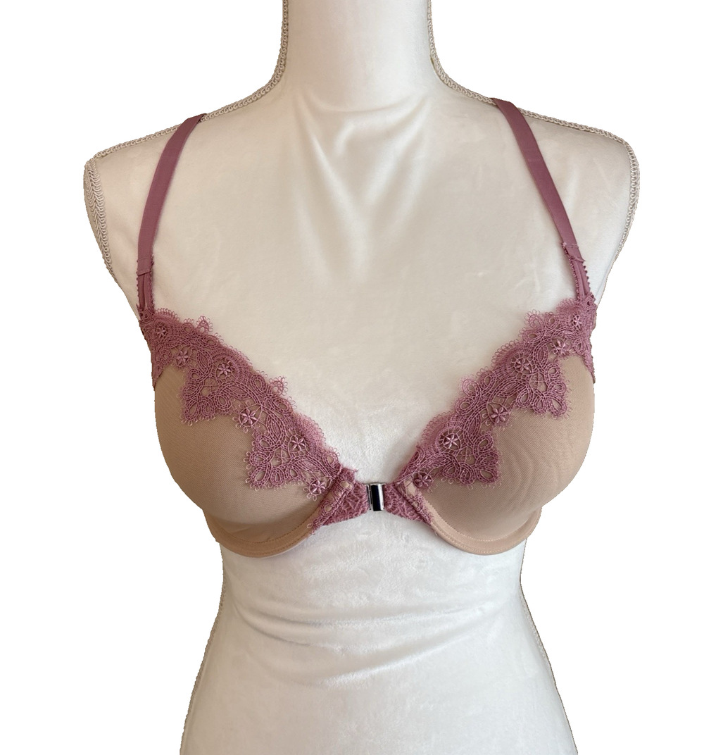 Victoria's Secret Dream Angels Padded Underwired Lace Lined Demi Bra, Size 32DD